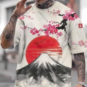 3D Digital Printing Chinese Style Casual Men's T-shirt