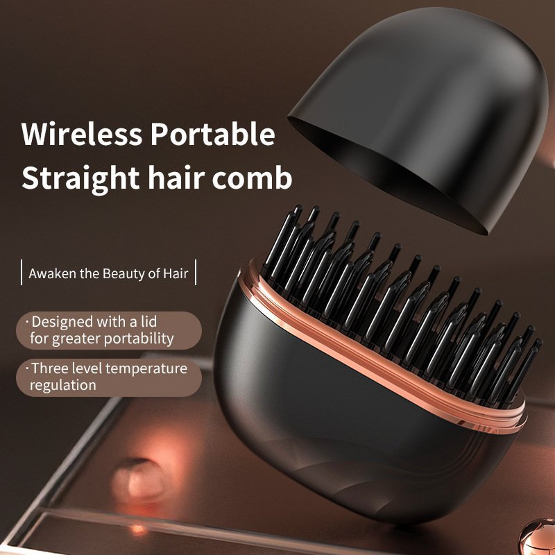 Mini Hair Straightening Comb Wireless Charging Portable Multifunctional Hair Care Not Hurt Hair Styling Comb Hair Straightener - Image 2