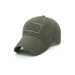 Unisex Cotton Baseball Cap Adjustable Low Profile Flag Embroidery Hat