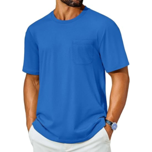 Men Cotton T Shirt Short Sleeve Crew Neck Casual Tee